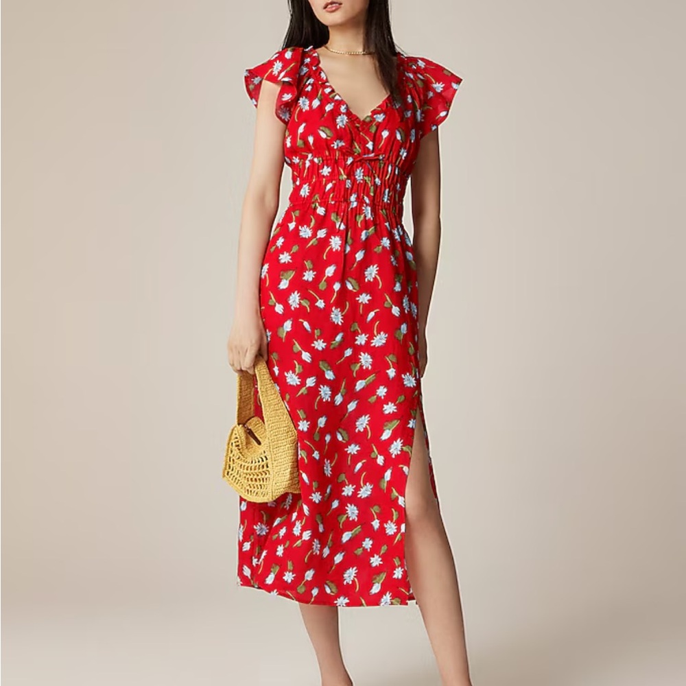 Red Floral Women's Dress